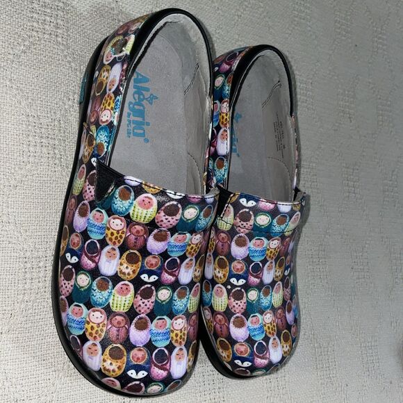 Alegria Women’s Nursing Shoes Size 38 U.S. 7 M Multicolor Baby Motif Comfort - Picture 4 of 12